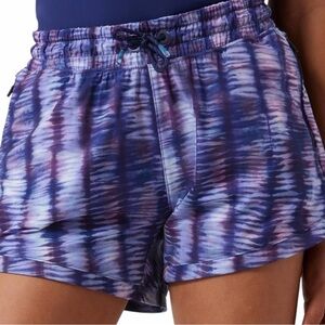 Athleta Girl All Play 3” Tie Dye Athletic Running Shorts size Medium 8-10
